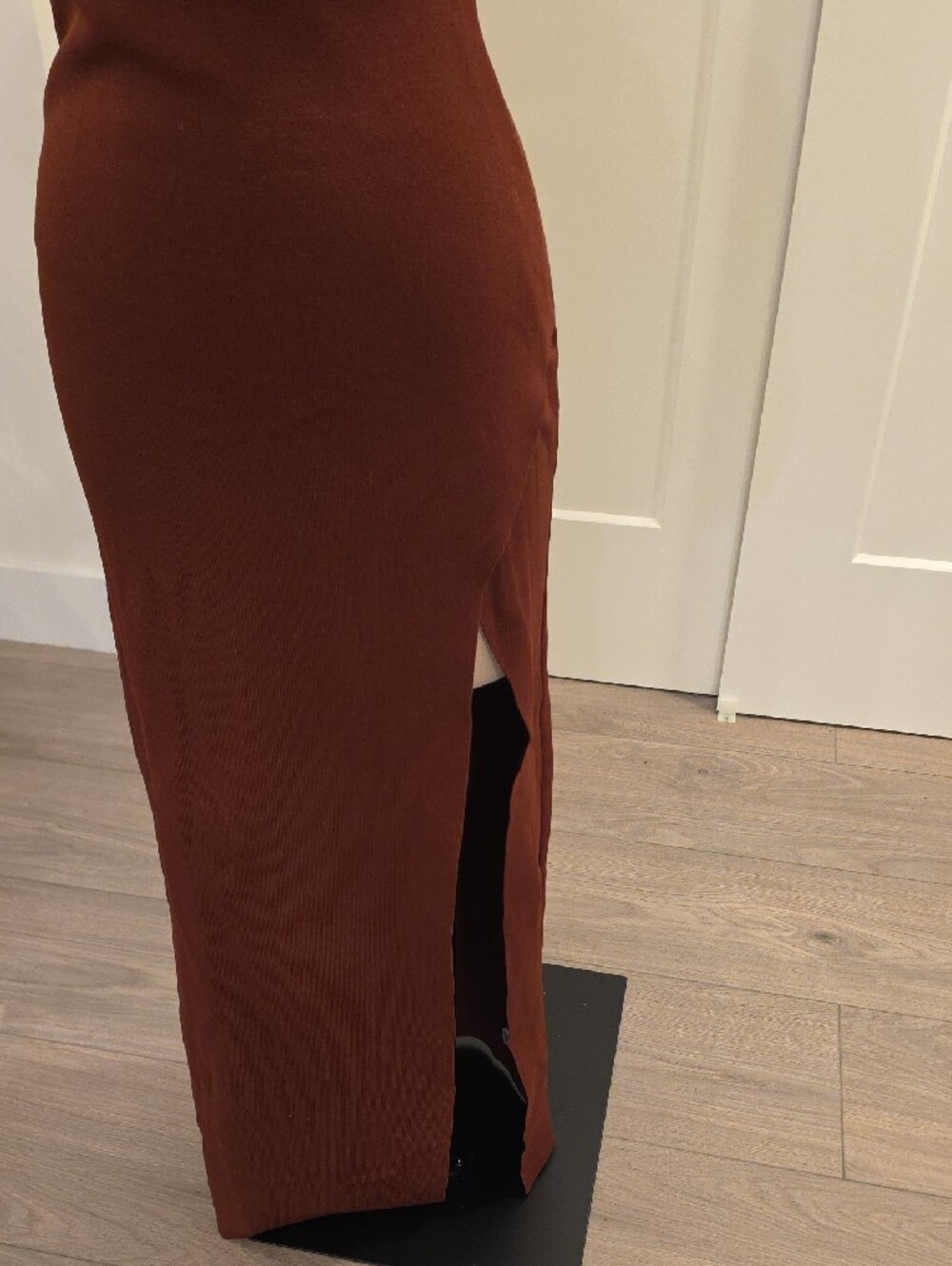 Meshki women’s Sleeveless knit Chocolate Brown Maxi Dress size XS like new - Picture 4 of 8
